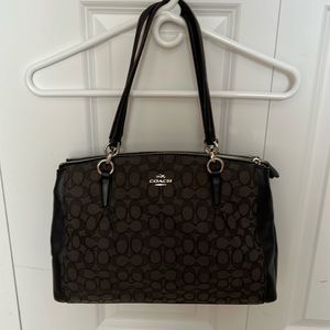 Coach signature textile handbag